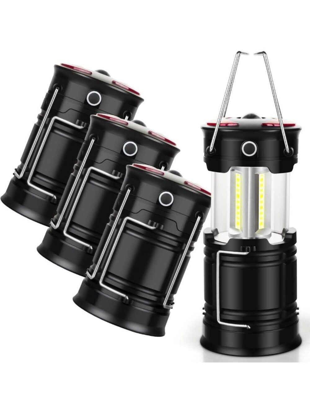 4 Pack Bright Camping Lanterns - Essential Tent Lights & Outdoor Accessories
